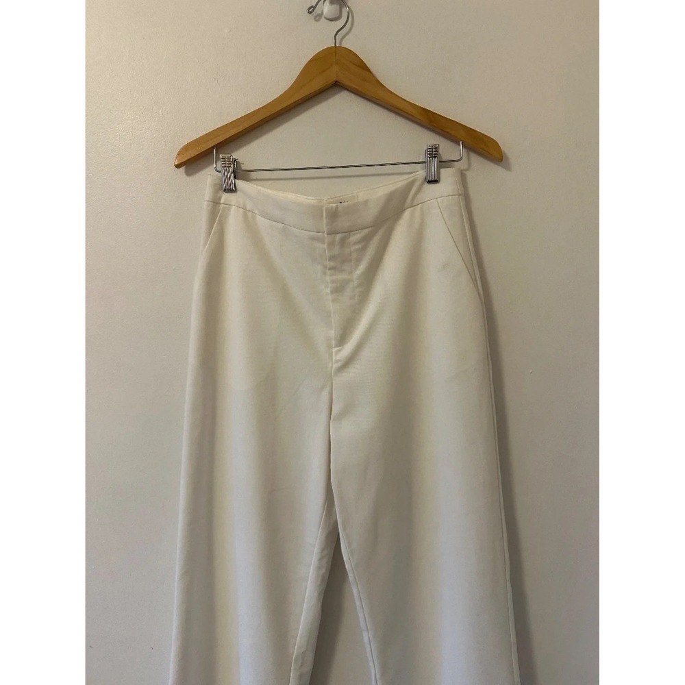 NWT Able White Linen and Cotton Wide Leg High Rise Pants | Size Medium - Picture 2 of 11